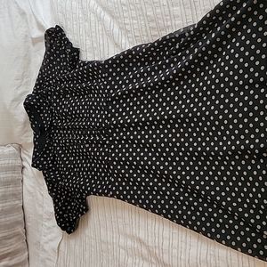 Polka dot collared dress